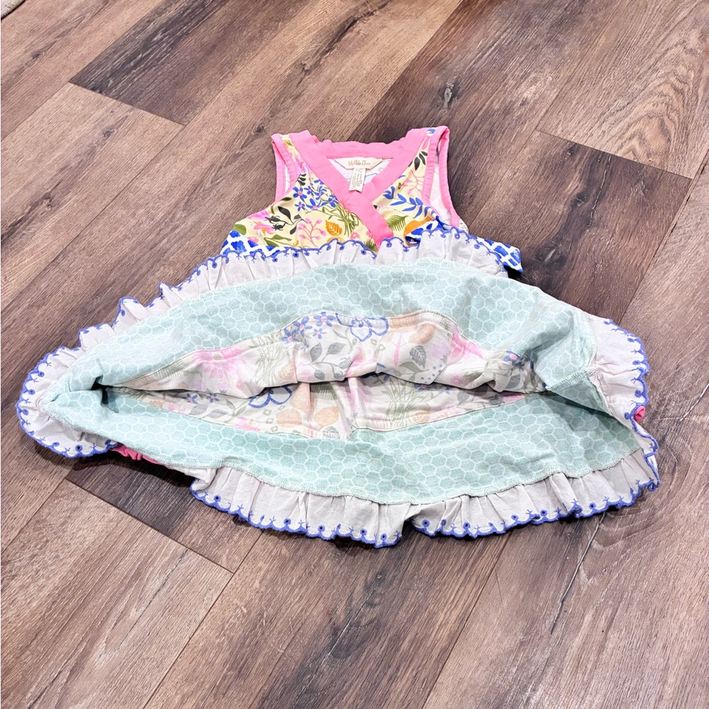 Matilda Jane May Day Dress Floral Polka Dot Sleeveless Spring Summer Outfit 4T - Picture 7 of 13